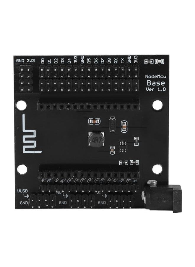 Thoraya - NodeMcu Lua Black Metal ESP8266 WIFI Development Plate Base Expander Board Base - Image 1