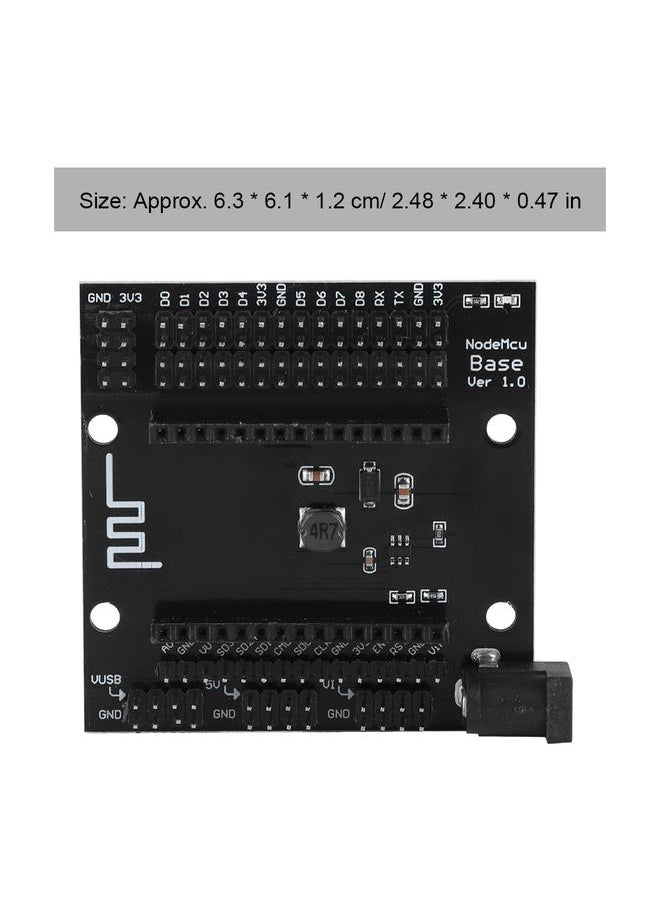 Thoraya - NodeMcu Lua Black Metal ESP8266 WIFI Development Plate Base Expander Board Base - Image 1