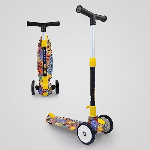 NHR Colorful Graffiti Scooty, 3 Wheel Scooter for Kids, Babies, Toddlers with Adjustable Height, Brake Scooter for Kids 3 to 10 Years (Multicolor) - Image 2