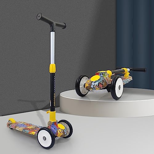NHR Colorful Graffiti Scooty, 3 Wheel Scooter for Kids, Babies, Toddlers with Adjustable Height, Brake Scooter for Kids 3 to 10 Years (Multicolor) - Image 1