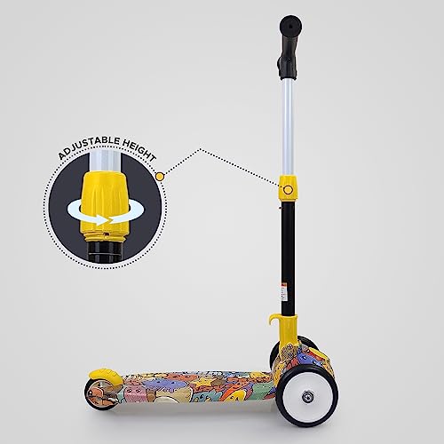 NHR Colorful Graffiti Scooty, 3 Wheel Scooter for Kids, Babies, Toddlers with Adjustable Height, Brake Scooter for Kids 3 to 10 Years (Multicolor) - Image 3