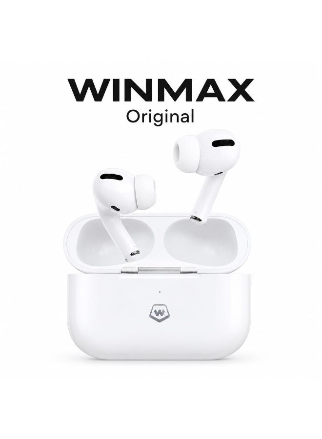 WINMAX TWS Wireless Bluetooth Earbuds With Charging Case, White - Image 1