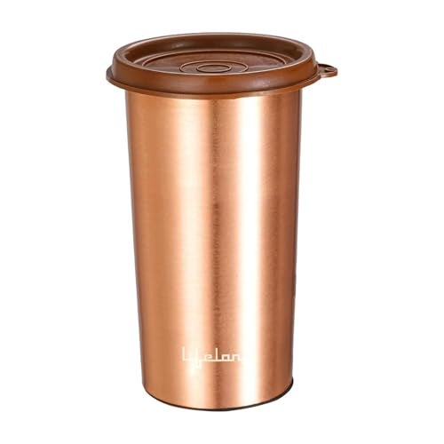 Lifelong 480ml Copper Water Tumbler with Lid | Natural Alkaline water |Leakproof & Lightweight Design Boosts Immunity |Anti-Bacterial & BPA Free |Easy to Clean with Secure Cap for School, Travel & Gym - Image 1