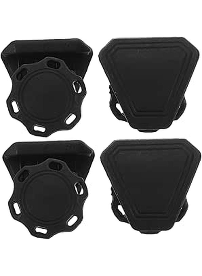 Football Helmet Visor Clips and Screws Kit Black Plastic Fasteners Secure Attachment Easy to Install - Image 1