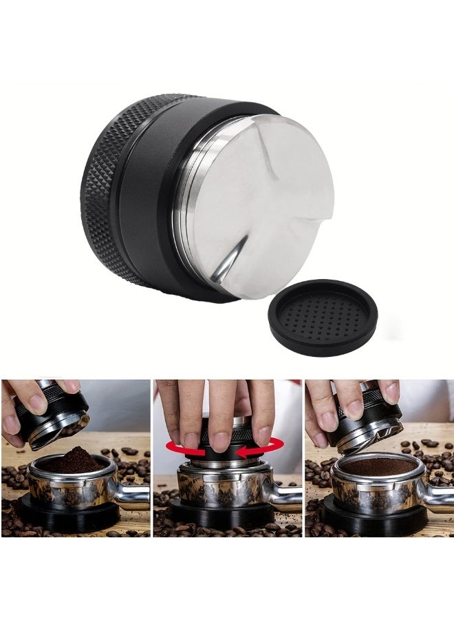 Adjustable Coffee Distributor Leveler - 51mm, 53mm, 58mm Espresso Tool with Anti-Slip Grip, Food-Grade Stainless Steel, and Detachable Design for Easy Cleaning - Ideal for Home and Barista Use - Image 1