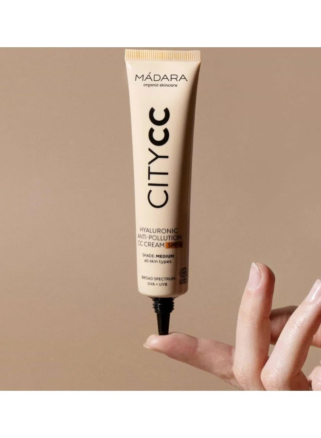 Mádara City CC Hyaluronic Anti-Pollution CC Cream Tan SPF15 40ml - Image 2