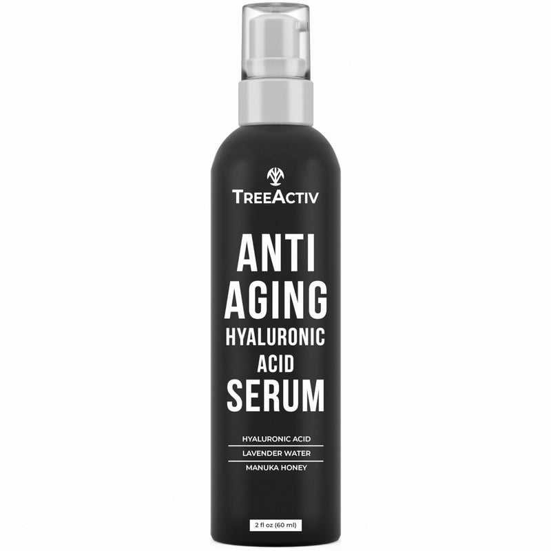 TreeActiv Anti-Aging Hyaluronic Acid Serum for Face 2 oz, Hydrating Wrinkle Repair for Skin Care, Pure Hyaluronic Acid Face Serum for Women, Oil-Free Anti-Aging for Advanced Skin Repair TreeActiv - Image 1