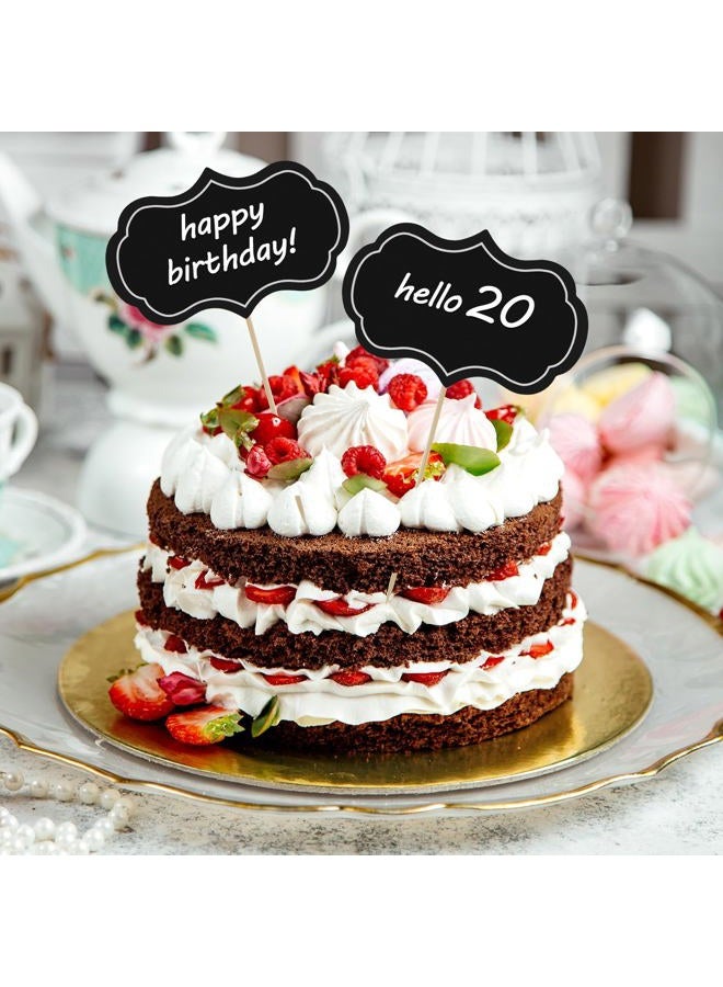 Yolev 50 قطعة علامات الطعام لحفلة بوفيه علامات طعام لحفلة بوفيه علامات جبن لشاركوتيري لتزيين حفلات الزفاف وأعياد الميلاد (أسود) - Image 5