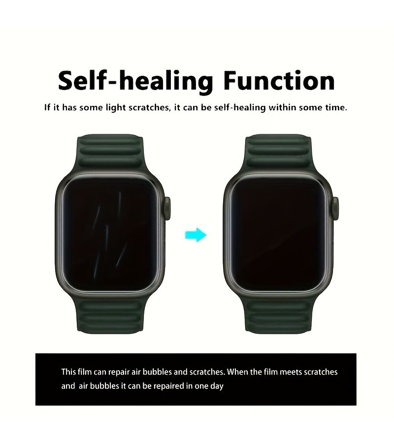 3 قطع واقي شاشة لساعة Apple Watch 44 ملم SE Series 6 5 4 فيلم شفاف عالي الوضوح - Image 4