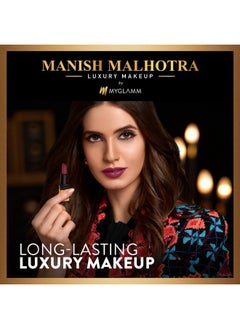 MyGlamm Manish Malhotra Soft Matte Mini Lipstick Set Retro Soft 1.5G (Set Of 2) Bold Red & Toasted Brown Shade Lipsticks Combo Long Lasting Creamy Matte Finish  - Image 2