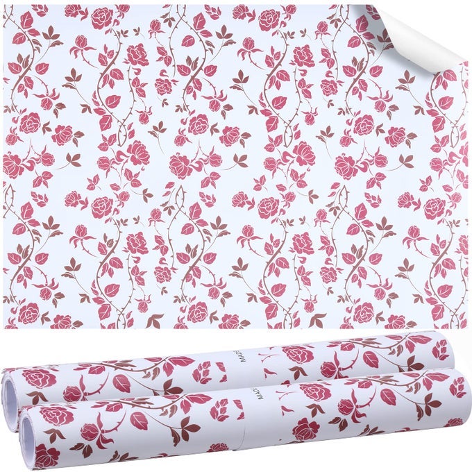 24 SHEETS SCENTED DRAWER LINERS FOR DRESSER 157 X 228 INCH LAVENDER DRAWER PAPER NON ADHESIVE LINERS DRESSER SCENTED FLORAL PRINT FRAGRANT FOR KITCHEN CABINET SHELF CLOSETROSE STYLE