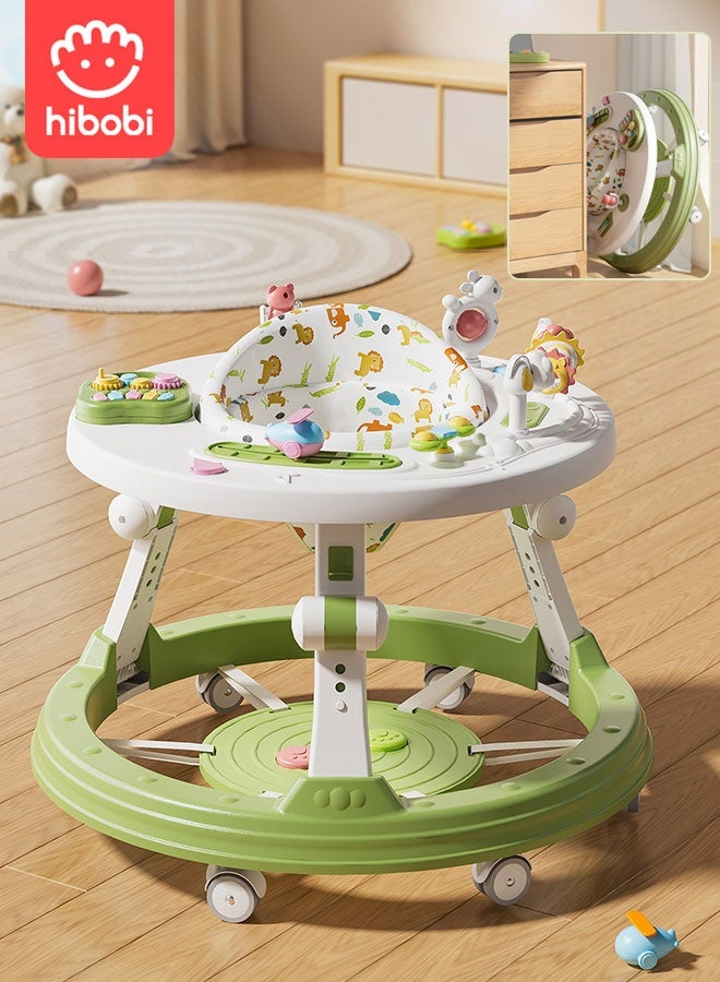 hibobi 3 in 1 Baby Walker with Baby Bouncer & Activity Table, Foldable & Anti-Rollover, 3 Adjustable Heights, 6–36 Months - Image 1