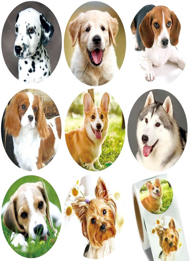 Hohamn 1.5" Dog Stickers for Kids Teachers, 500 Pcs Dog Puppy Stickers for Toddlers Birthday Party, School Reward, Giveaways - Image 1