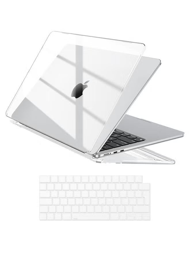 Case Compatible with MacBook Air 13 inch Case 2025 2024 2023 2022 M4 A3240 M3 A3113 M2 A2681 Plastic Hard Shell + TPU Keyboard Skin Cover for MacBook Air 13.6 inch Case, Crystal Clear - Image 1