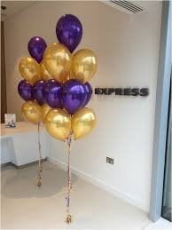 Evisha HD Big Size 50 pcs Metallic | Latex Balloons | Theme Party, Party Decoration | Birthday Party Balloons | Balloons For Party Decoration (Golden Purple) - Image 2