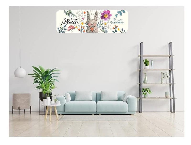 STUTI WORLD Air Conditioning Dust Cover Folding Designer Ac Cover for Indoor Split Ac 1 ton (91 x 31 x 21 cm ) and 1.5 ton (97 x 31 x 21.5 cm ) new creative Printed (hello summer, 1.5 ton) - Image 2