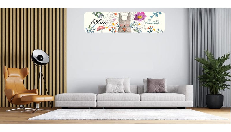 STUTI WORLD Air Conditioning Dust Cover Folding Designer Ac Cover for Indoor Split Ac 1 ton (91 x 31 x 21 cm ) and 1.5 ton (97 x 31 x 21.5 cm ) new creative Printed (hello summer, 1.5 ton) - Image 3
