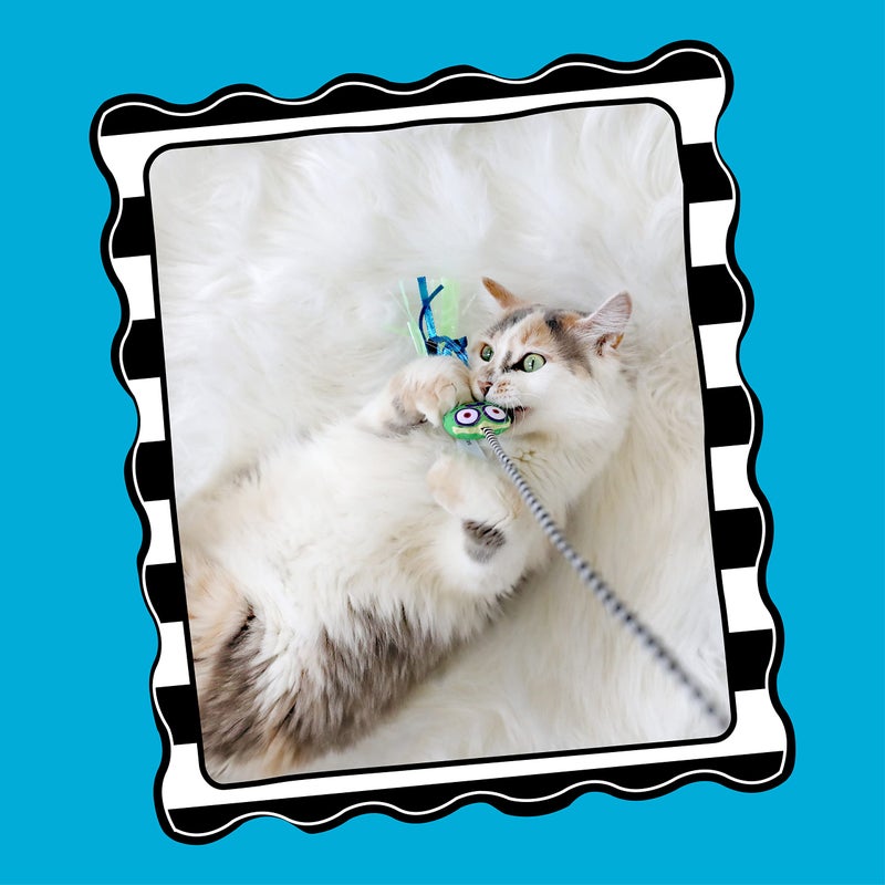FatCat Tadpole Cat Wand Stuffed with 100% Organic Catnip Interactive Cat Toy - Image 2