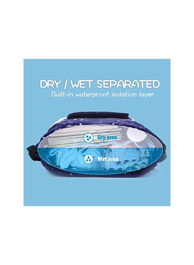 IAF Drawstring Backpack Gym Sports Bag for Children's Waterproof Swim Dry Wet Draw String Back Sack for School Camping Pool Beach Soccer Gear - Image 3