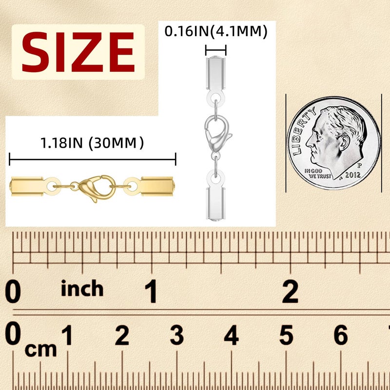 Qulltk 20Sets Cord End Caps with Lobster Clasp Connector,316 Stainless Steel Cord Ends for Jewelry Making Leather Necklace Cord with Clasp 3MM ID End Caps for DIY Bracelets Necklaces - Image 4