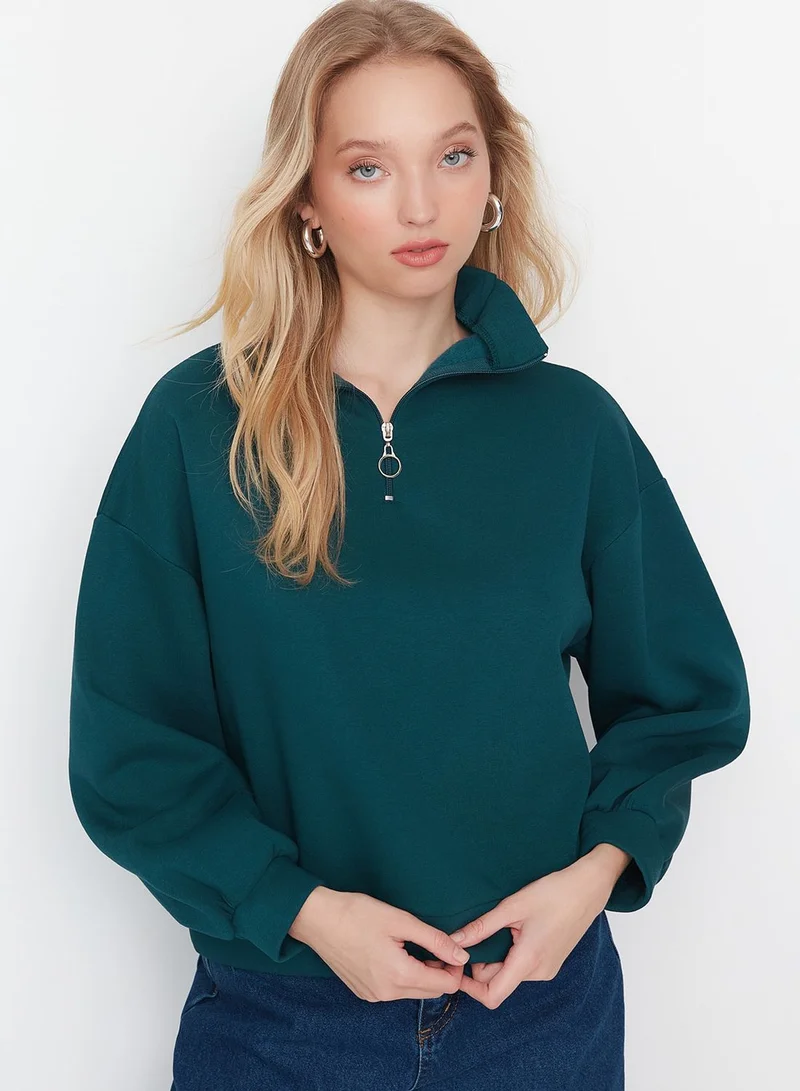 trendyol Half Zipper Knitted Sweatshirt