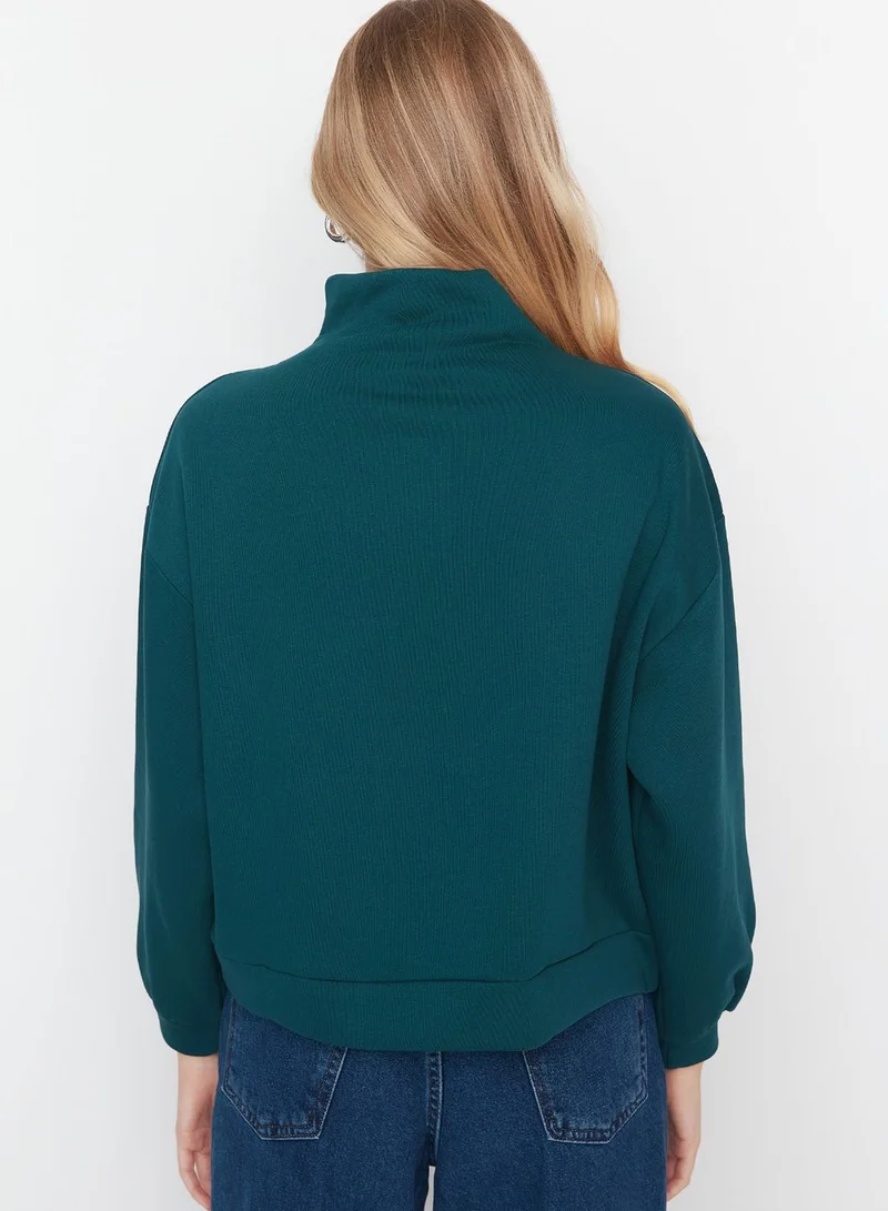 trendyol Half Zipper Knitted Sweatshirt