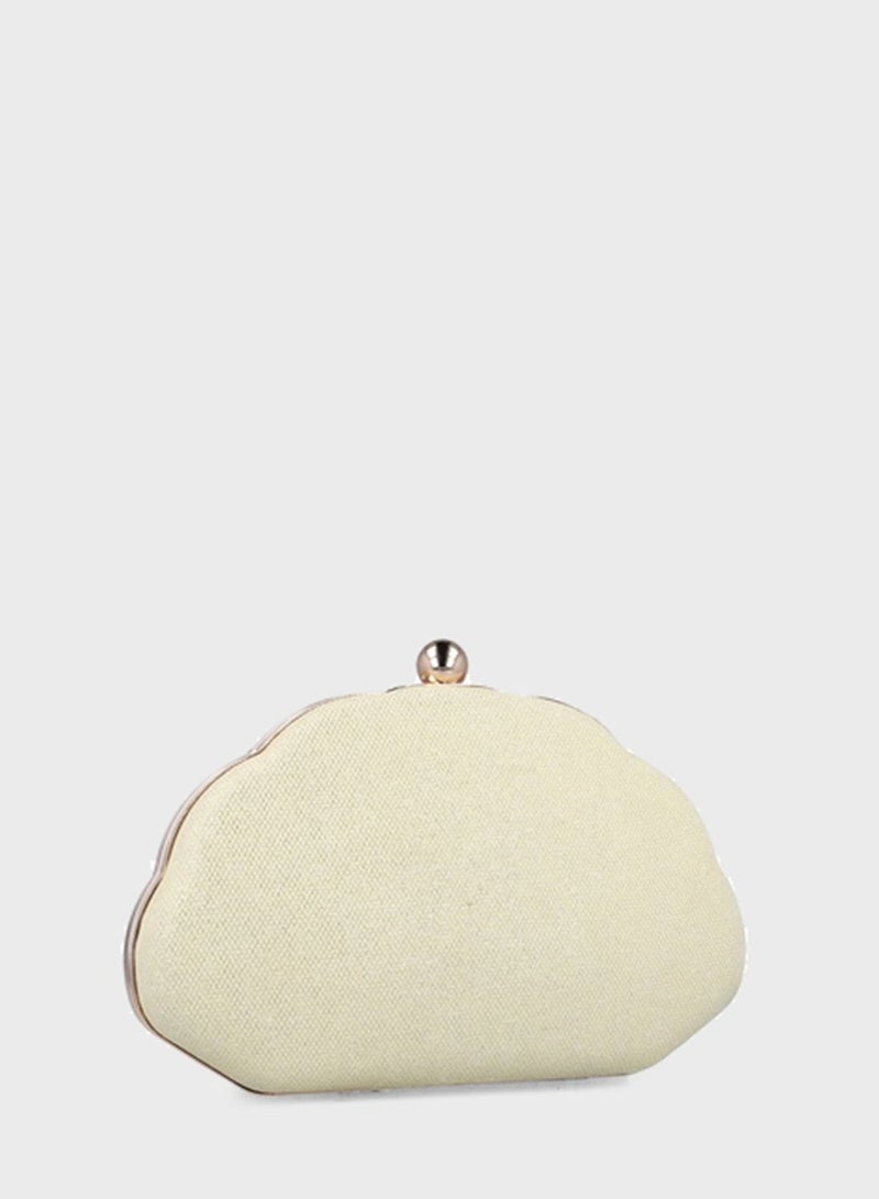 منبور Solid Textured Box Clutch - Image 2