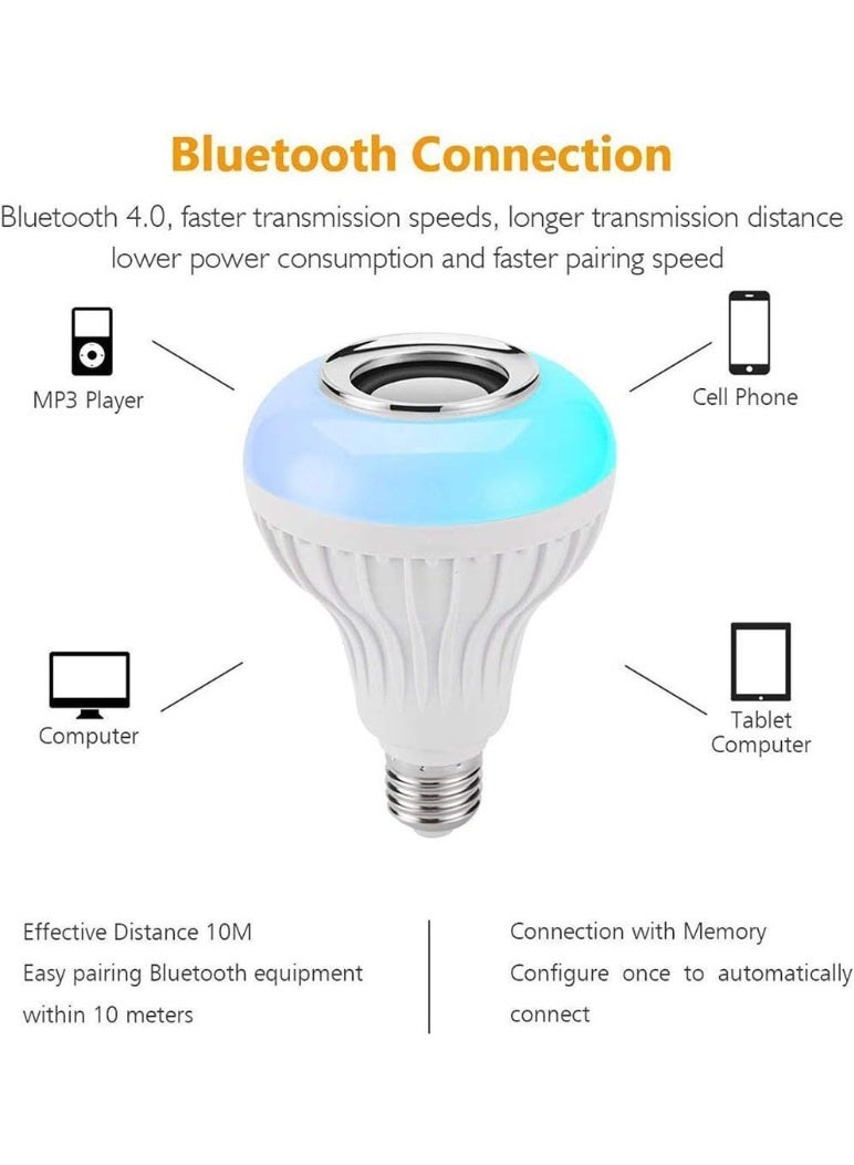 Kimaya Music Led Bulb with Bluetooth Speaker + RGB Light Ball Colorful Lamp,Remote Control for Home,Bedroom,Living Room,Party Supported for All Device (Multicolor) - Image 5