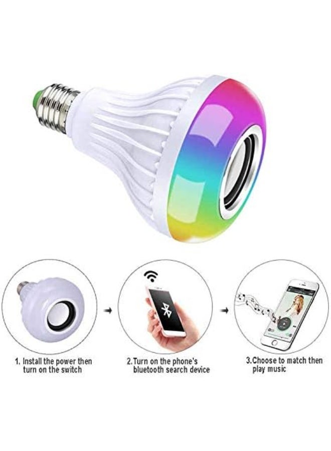 Kimaya Music Led Bulb with Bluetooth Speaker + RGB Light Ball Colorful Lamp,Remote Control for Home,Bedroom,Living Room,Party Supported for All Device (Multicolor) - Image 2