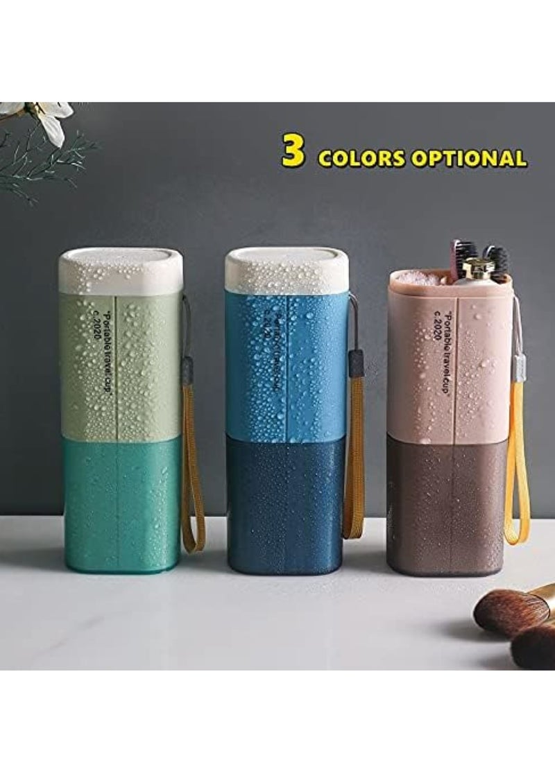 Oasisgalore - Travel Toothbrush Case – Multifunctional Toothpaste Container, Wash Cup Holder for Toothbrushes (Green) - Image 1