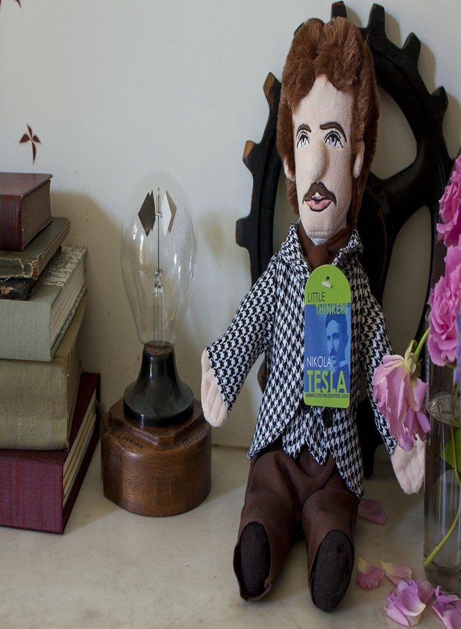 The Unemployed Philosophers Guild Nikola Tesla Doll - 12" Soft Stuffed Plush Little Thinker - Image 3