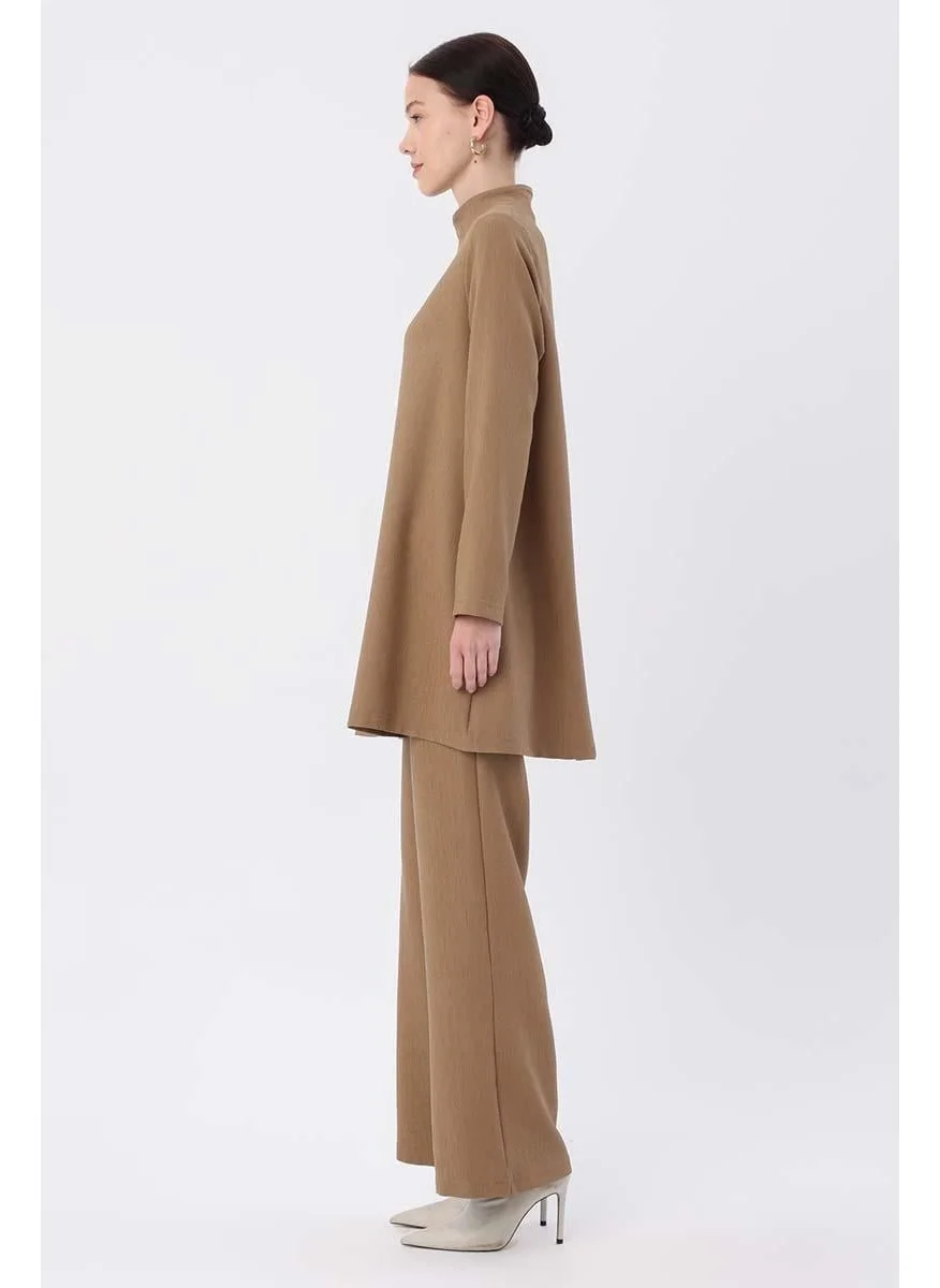 Allday Mink-Turtleneck Trouser Suit