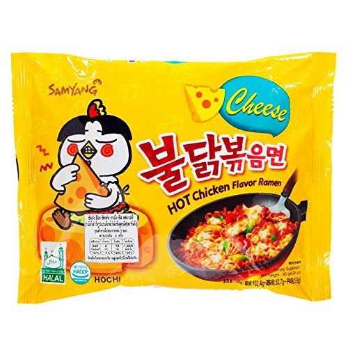 Samyang Hot Chicken Ramen Cheese Noodles, 5 X 140 grams - Image 2
