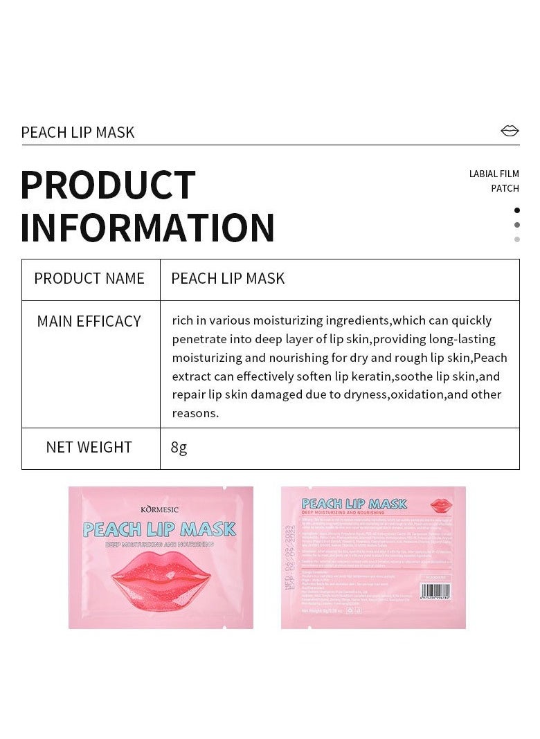 Kormesic 5pcs Peach Lip Mask 8g - Hydrating & Smoothing  - Image 3