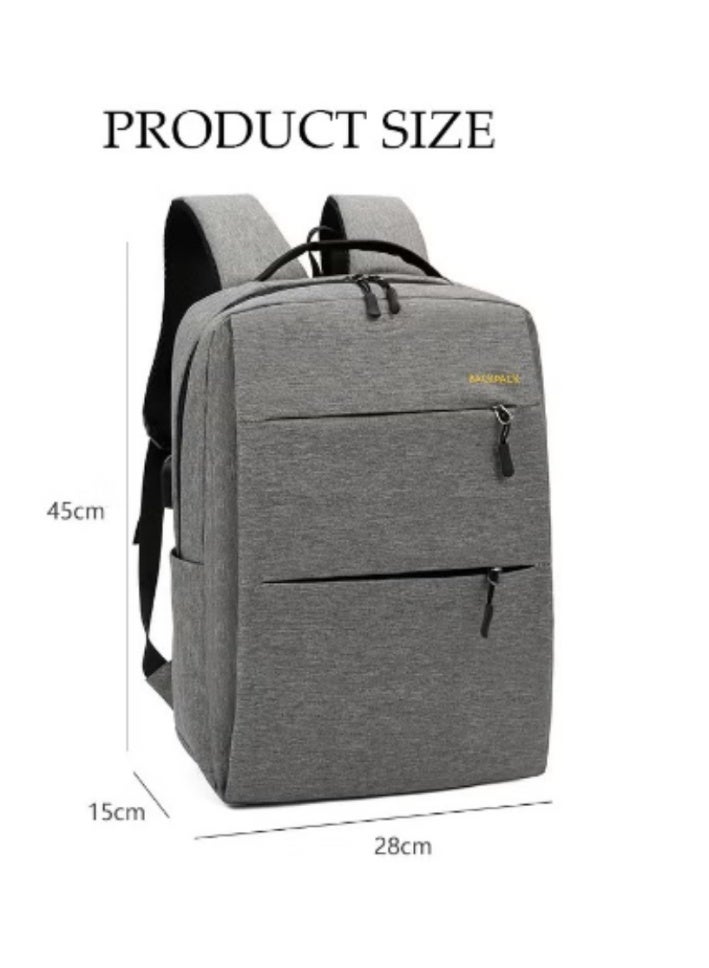 DUNISO Grey Minimalist 3 - Piece Backpack Set | Large Capacity, Practical and Portable - Image 4