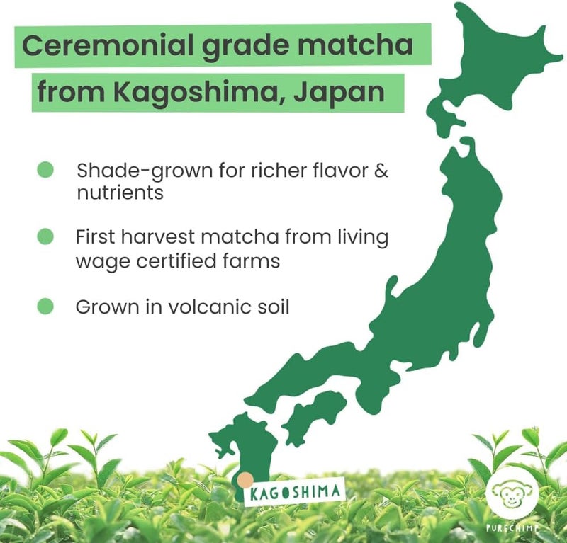 PureChimp Ceremonial Matcha Green Tea Powder - Image 3
