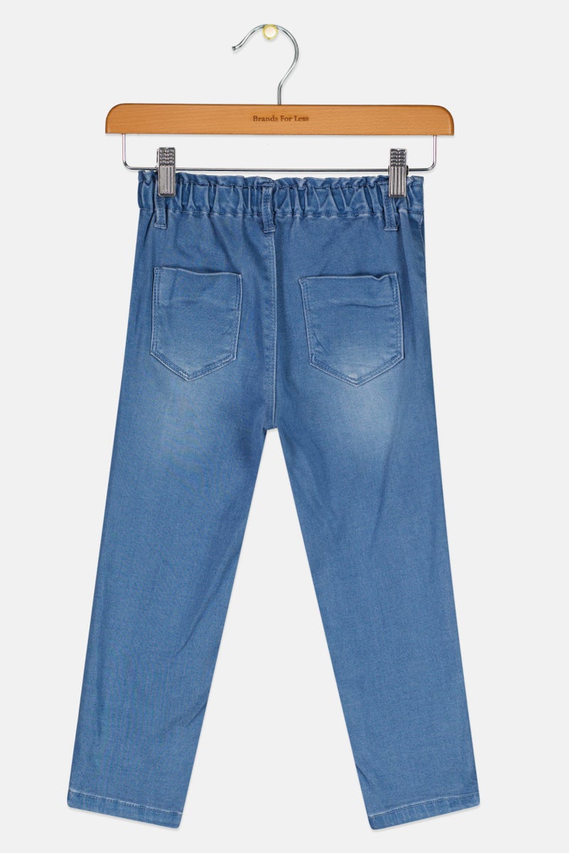 NAME IT Toddlers Girl Washed Jeans, Blue - Image 2