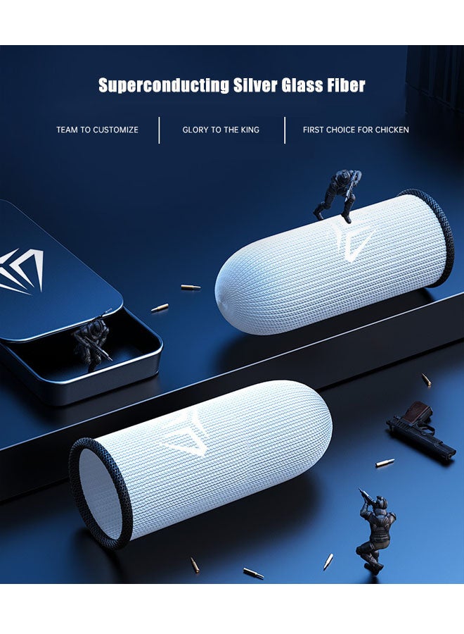 Super ZYouth 2 Pair Mobile Game Touch Screen Finger Sleeve Super Highly Sensitive Feelers Smooth Operation Sweat Absorbing Odorless Breathable Seamless Finger Sleeve For Pubg And Much Other Games Play - Image 3
