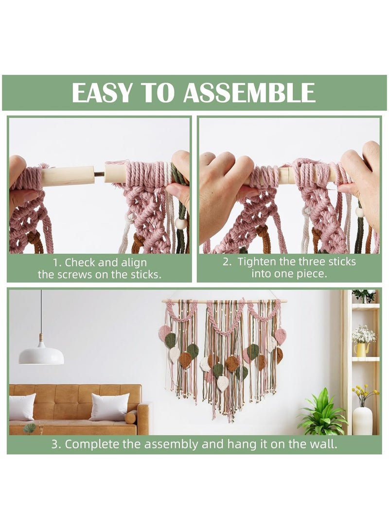 Antikiano Macrame feather Wall Hanging Boho Leaves Macrame Tapestry Wall Decor Handmade 100x90 - Image 5