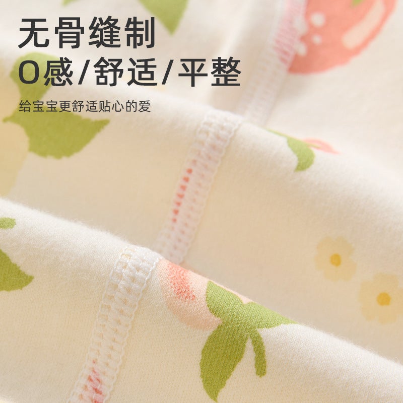 Girls'' Long-Sleeve Autumn Clothing Set, Baby Pure Cotton Underwear, Children''s Separate Pajamas, Toddler Spring and Autumn Outfit - Image 4