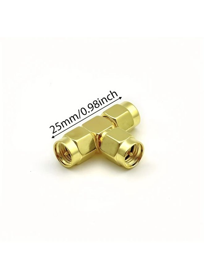 4pcs SMA To RP SMA T Adapter Elbow Gold Plated 50ohms For Router Drone Monitoring - Image 3