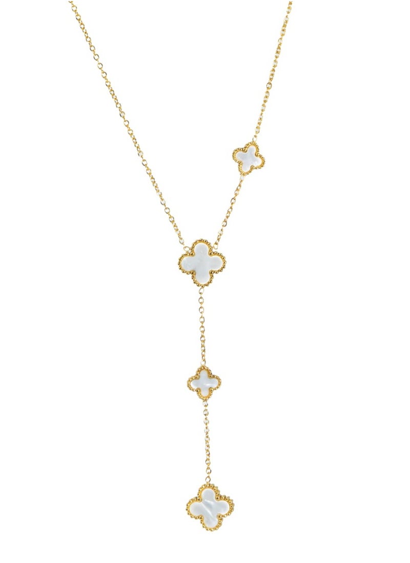 Generic - Fixed gold stainless steel chain, length 45cm + 5cm extension - Image 1