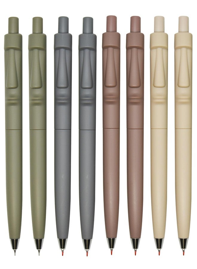 Maydahui 8 PCS Mini Pocket Pen Easter Island Gel Pens Retractable Moai Stone Statue Pen Short Small Pens Fat Round Tremor Parkinson Pens Arthritis Hands Black Ink for School Party Office - Image 1