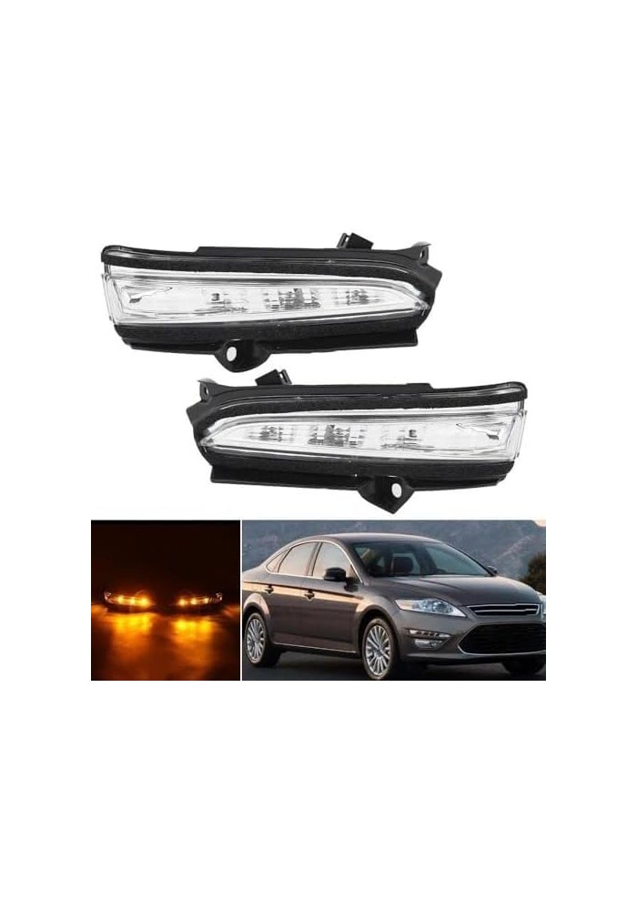 QASULER Left Side Mirror Turn Signal Light for Mondeo and Fusion - Image 3