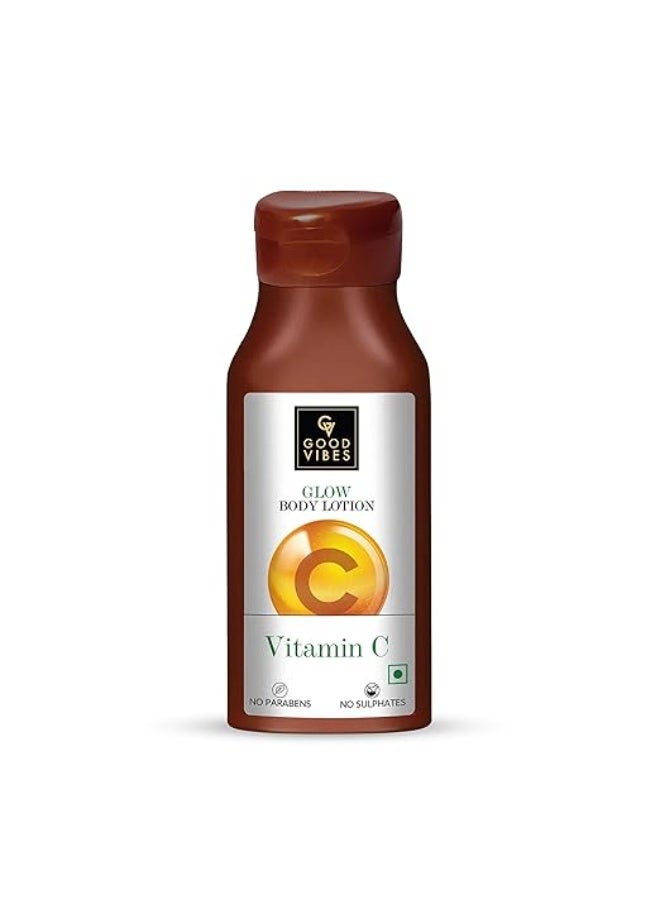 Good Vibes Vitamin C Glow Body Lotion, 200 ml | Nourishing, Brightening, Softening For All Skin Types | Vegan, No Parabens, No Sulphates, No Animal Testing - Image 1
