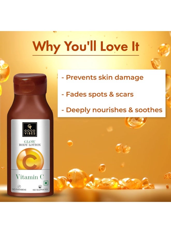 Good Vibes Vitamin C Glow Body Lotion, 200 ml | Nourishing, Brightening, Softening For All Skin Types | Vegan, No Parabens, No Sulphates, No Animal Testing - Image 2