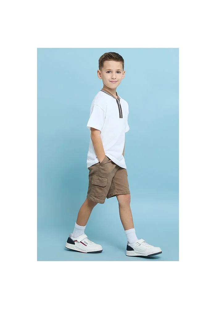 R&b Solid Shorts with Drawstring Waist