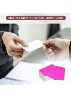 PATIKIL 300 Pack Metal Business Cards Blank 0.21Mm Thick 3.4X2.1 Inch Aluminum Laser Engrave Printable Name Card For Custom Diy Purple  - Image 5