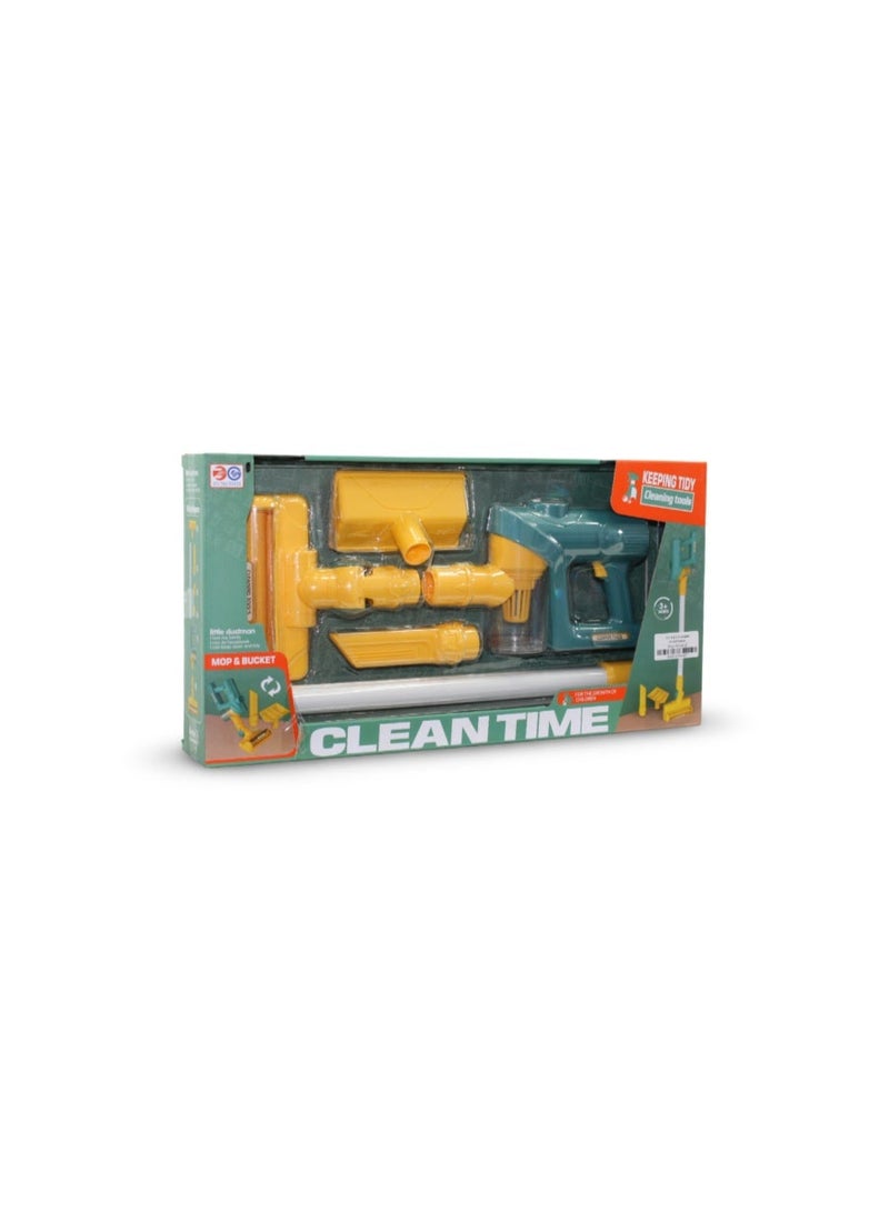 زونشن مجموعة ألعاب المكنسة الكهربائية "كلين تايم" (Clean Time) 3 في 1 للأطفال من "زونشن تويز" (Zunchen Toys) - Image 1