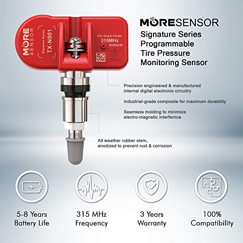 MOBILETRON MORESENSOR Signature Series 315MHz TPMS Tire Pressure Sensor 4-Pack | Preprogrammed for Select 35+ Japanese Brand Models | Replacement for 42607-08010 | Clamp-in | NX-S011-4 - Image 3
